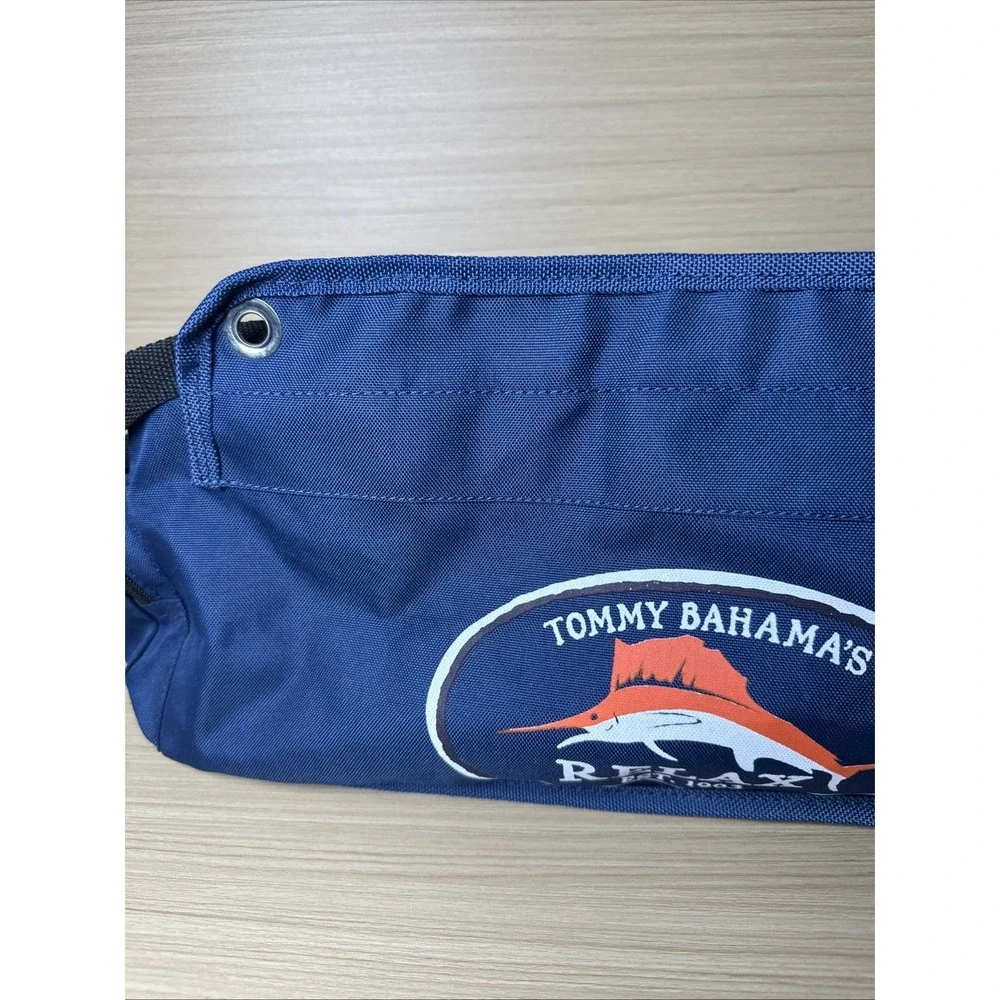 TOMMY BAHAMA Expandable Lunch Cooler Shoulder Bag Blue Fish Relax